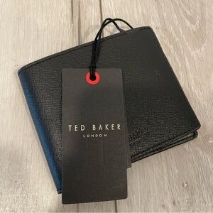 Ted Baker Black Leather Bifold Wallet